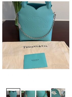 Tiffany & Co. Blue Leather Bag